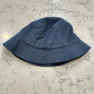 David & Young Blue Corduroy Bucket Hat 100% Cotton